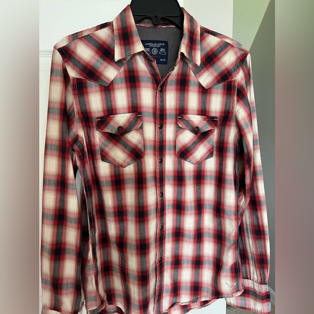 American Eagle Plaid Shirt Men size XS/TP Women’s size S/M